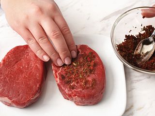 Espresso Rub how to pat rub on steak