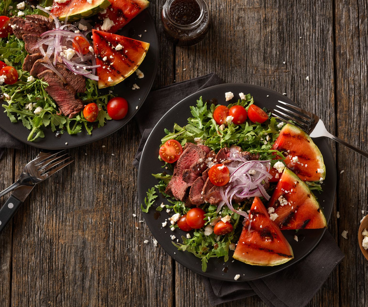 Grilled Steak and Watermelon Salad