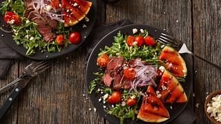 Grilled Steak and Watermelon Salad