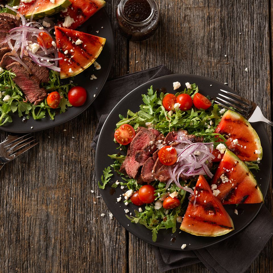 Grilled Steak and Watermelon Salad