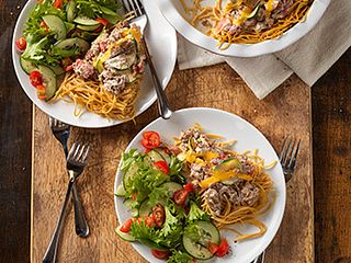 Beef Spaghetti Pie Olé