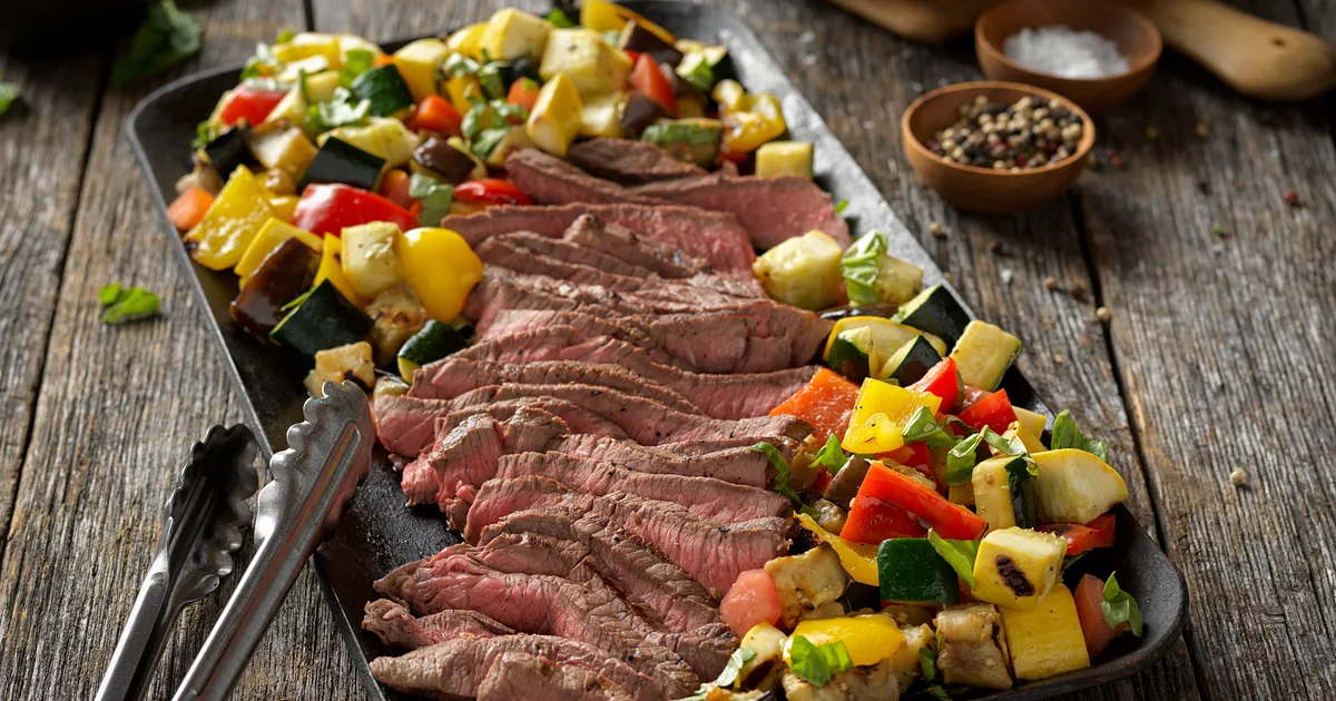 Italian Marinated Steak with Grilled Ratatouille | Beef Loving Texans | Beef Loving Texans is your one-stop information center for beef recipes, cooking techniques and real life stories. Lean more about beef today. Brought to you by the Texas Beef Council.