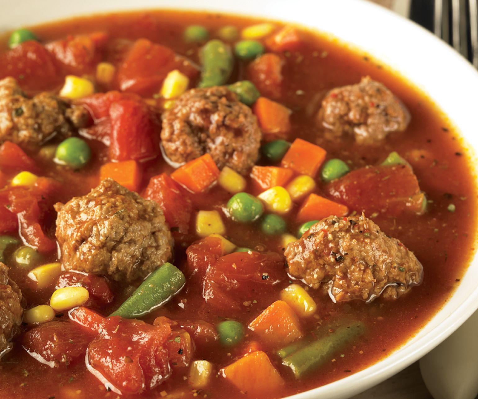 Mini Meatball and Vegetable Soup