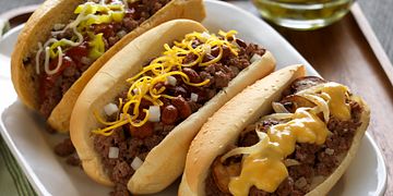 Three-Way Crumbled Beef Sandwiches