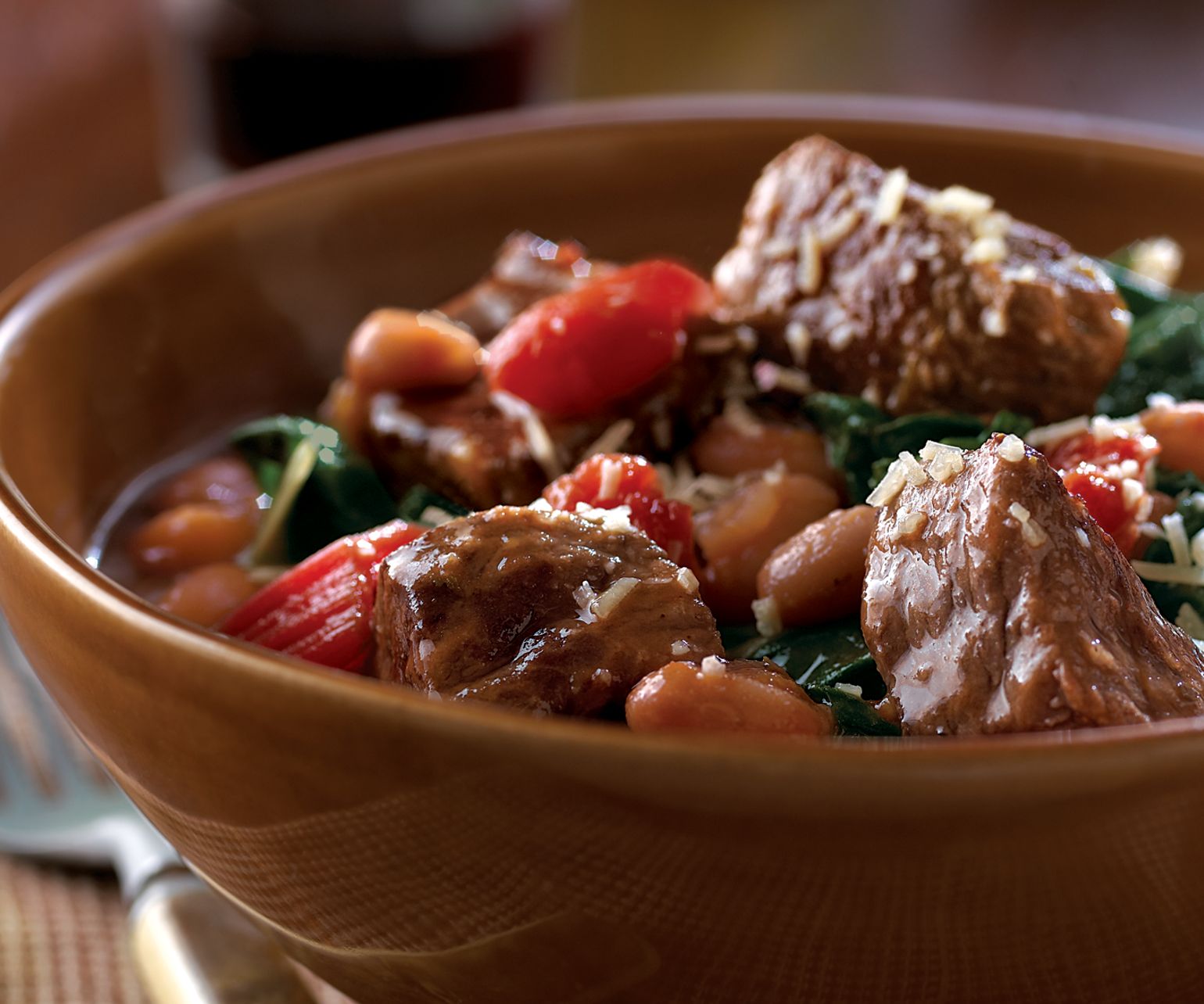 Beef, Bean and Spinach Ragout