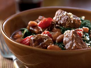 Beef, Bean and Spinach Ragout