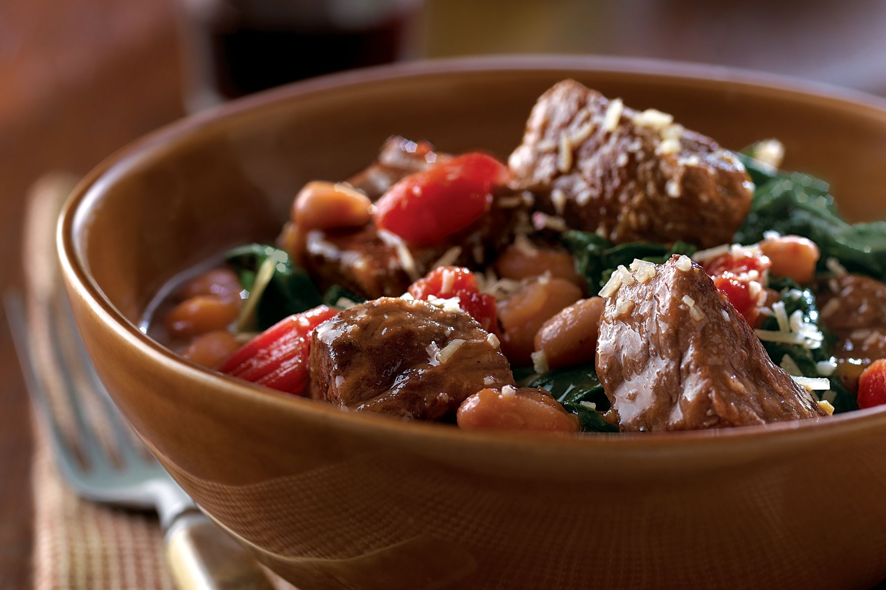 Beef, Bean and Spinach Ragout