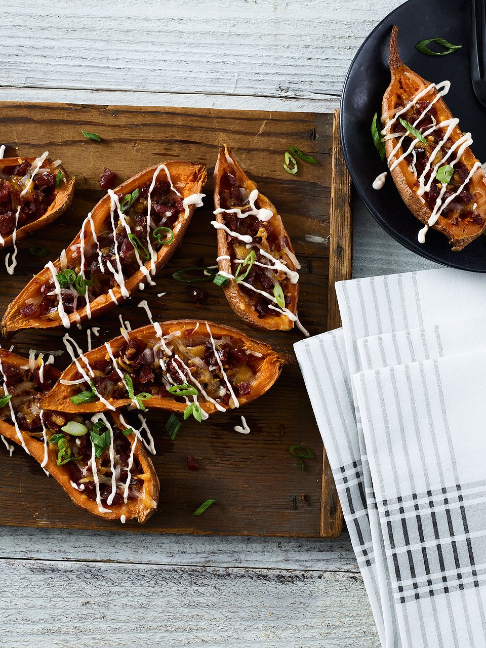 Beef Jerky Baked Potato Skins