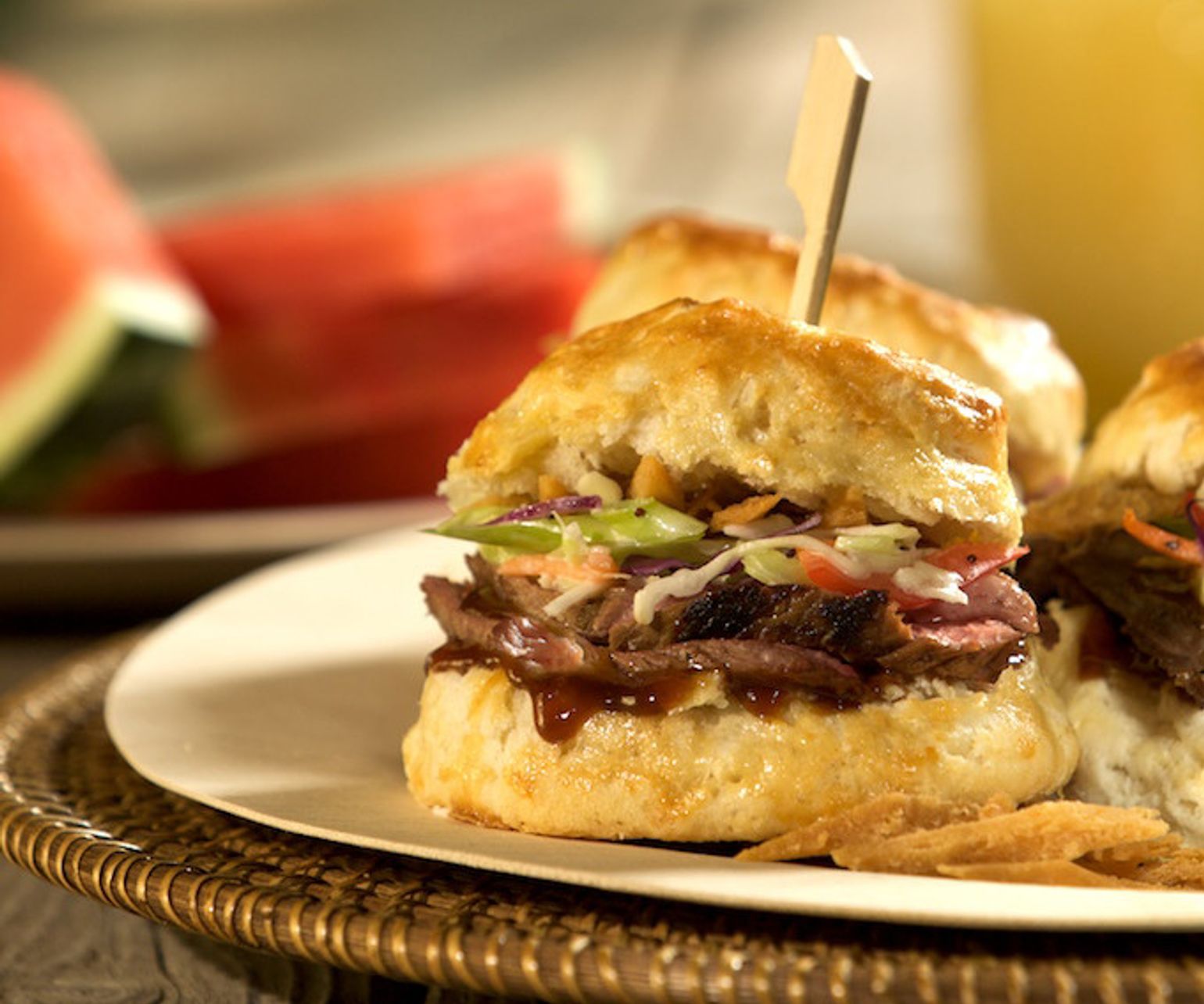 BBQ Beef Biscuit Sliders