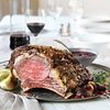 Beef Rib Roast with Red Wine Cherry Sauce