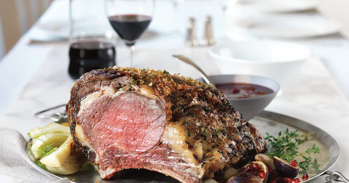 Beef Rib Roast with Red Wine Cherry Sauce | Beef Loving Texans | Beef Loving Texans is your one-stop