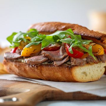 Italian Beef and Roasted Vegetable Sandwiches