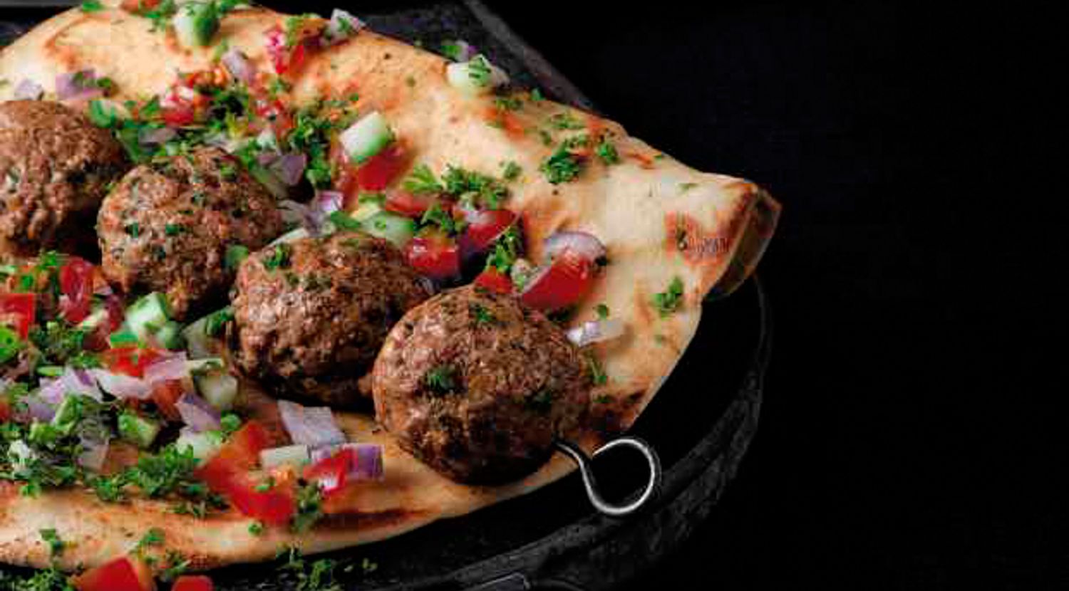 Mediterranean Beef Meatball Kabob