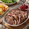 Dijon and Herb Rubbed Beef Roast with Cranberry Sauce