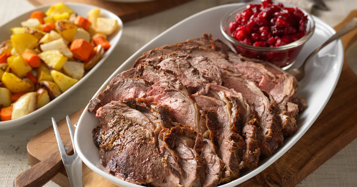 Dijon and Herb Rubbed Beef Roast with Cranberry Sauce | Beef Loving Texans | Beef Loving Texans is your one-stop information center for beef recipes, cooking techniques and real life stories. Lean more about beef today. Brought to you by the Texas Beef Council.
