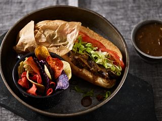 Cajun Beef Po'boys with Red Eye Gravy