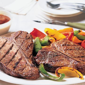 Spicy Five-Pepper T-Bone Steaks