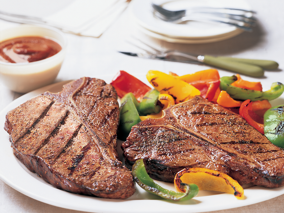 Spicy Five Pepper T-Bone Steaks