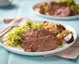 Braised Beef with Mushrooms & Barley