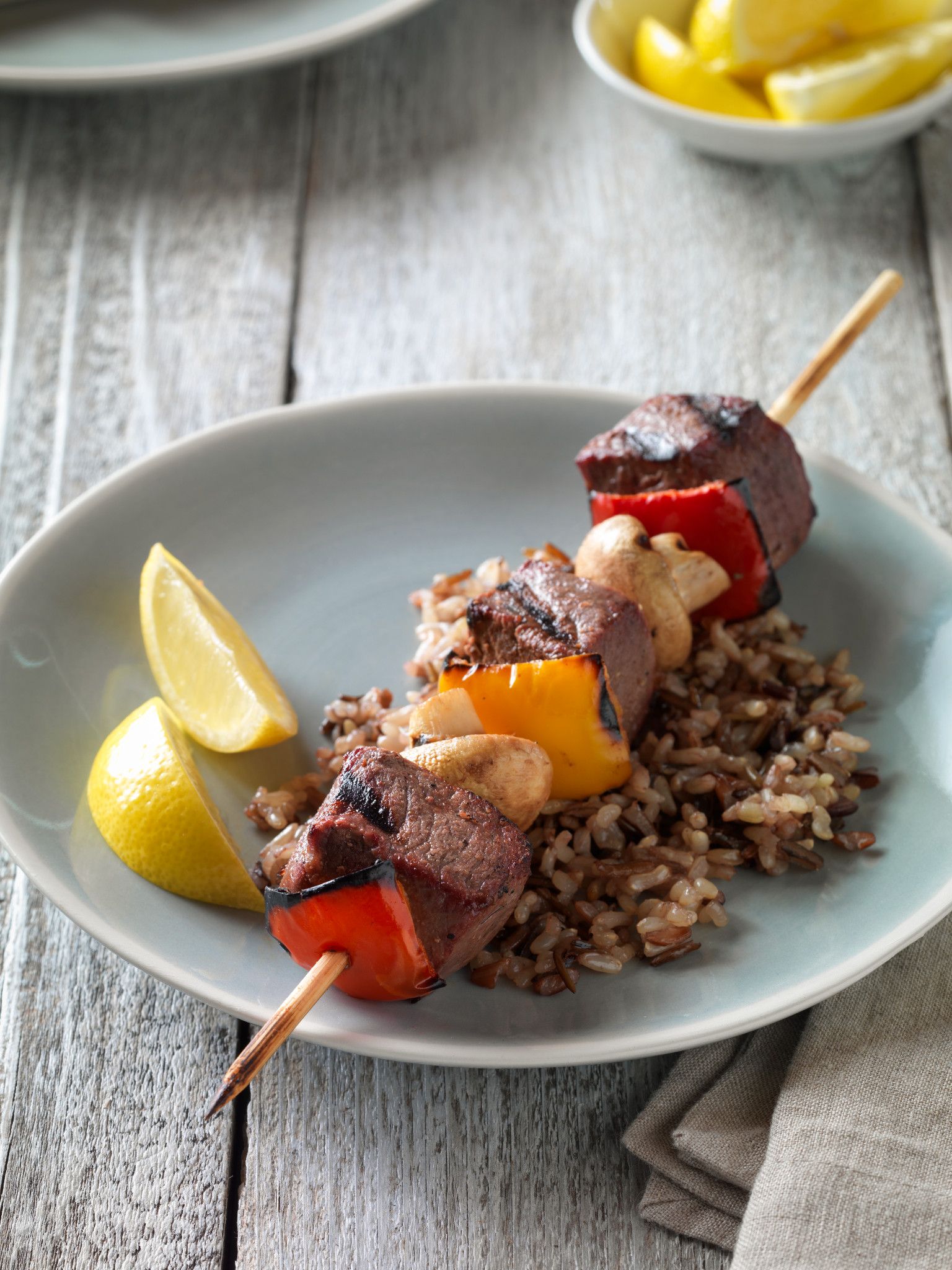 Beef, Pepper & Mushroom Kabobs Beef Loving Texans