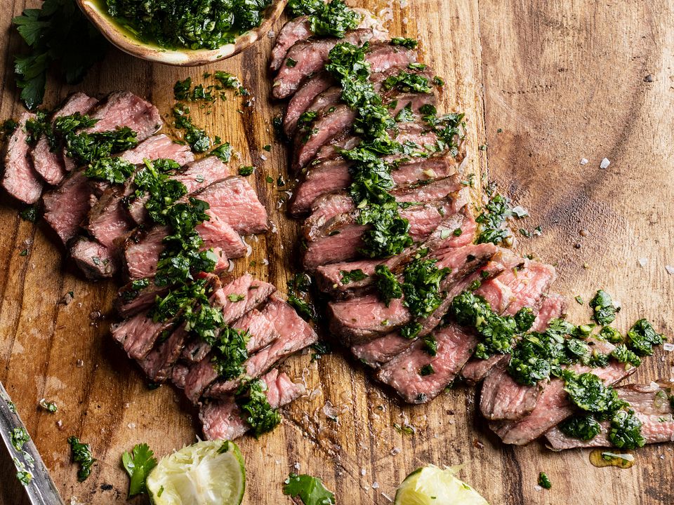 Chimichurri-Marinated Strip Filets