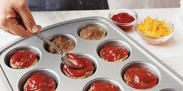 Mini Meatloaf Five Ways Step Shot 3 - saucing