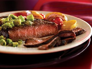 Cumin-Rubbed Steaks with Avocado Salsa Verde