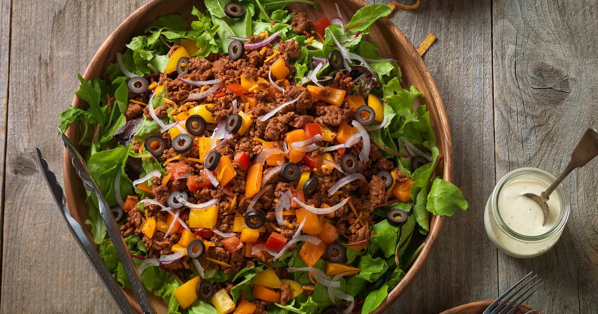 Beef Confetti Taco Salad | Beef Loving Texans | Beef Loving Texans is your one-stop information cent