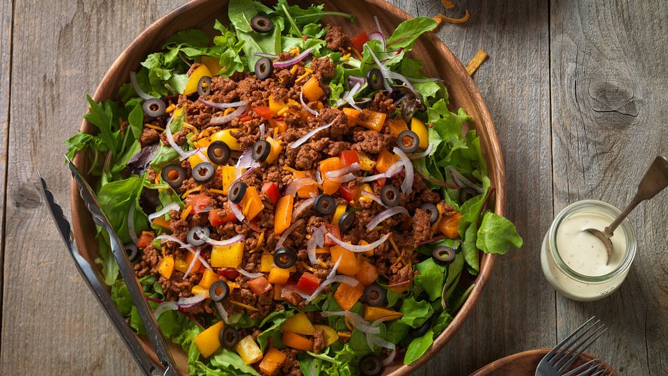 Beef Confetti Taco Salad