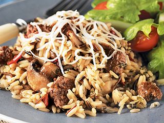 Beef, Wild Rice and Mushroom Bake