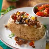 Mexican-Style Beef Sausage Baked Potatoes