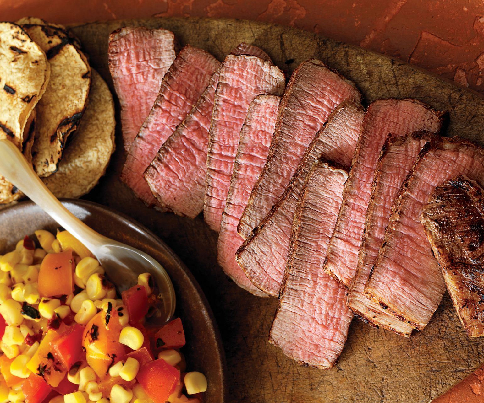 Grilled Southwest Steaks with Sunset Salad