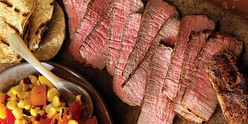 Grilled Southwest Steaks with Sunset Salad