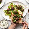 Mediterranean Beef Meatball Kabob