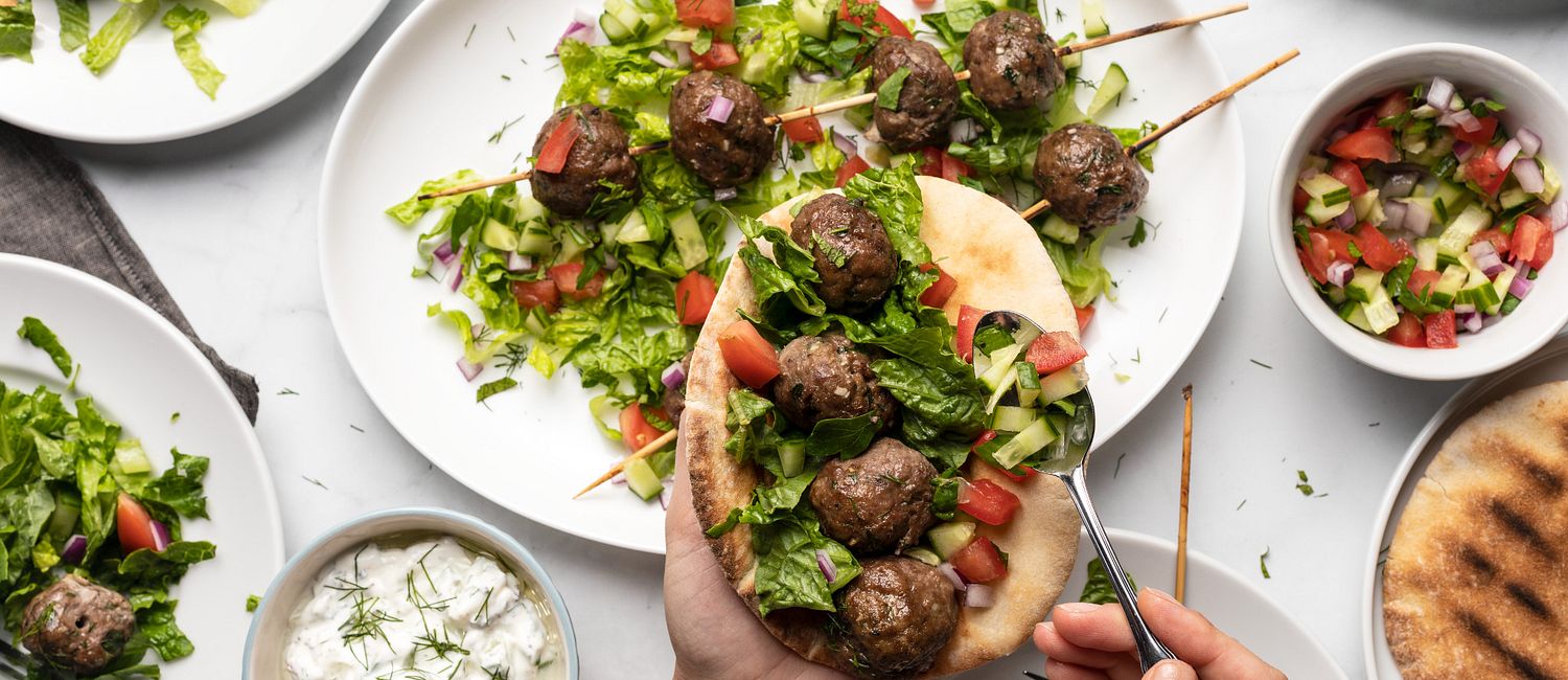 Mediterranean Beef Meatball Kabob | Beef Loving Texans