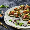 Spicy Korean Beef & Cucumber Appetizers