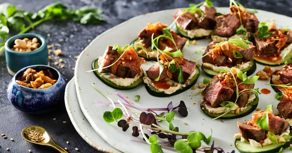 Spicy Korean Beef & Cucumber Appetizers | Beef Loving Texans | Beef Loving Texans is your one-stop i