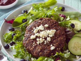 Beef, Blueberry and Flax Burgers