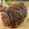 Garlic and Tri-Pepper-Crusted Beef Roast with Balsamic Sauce