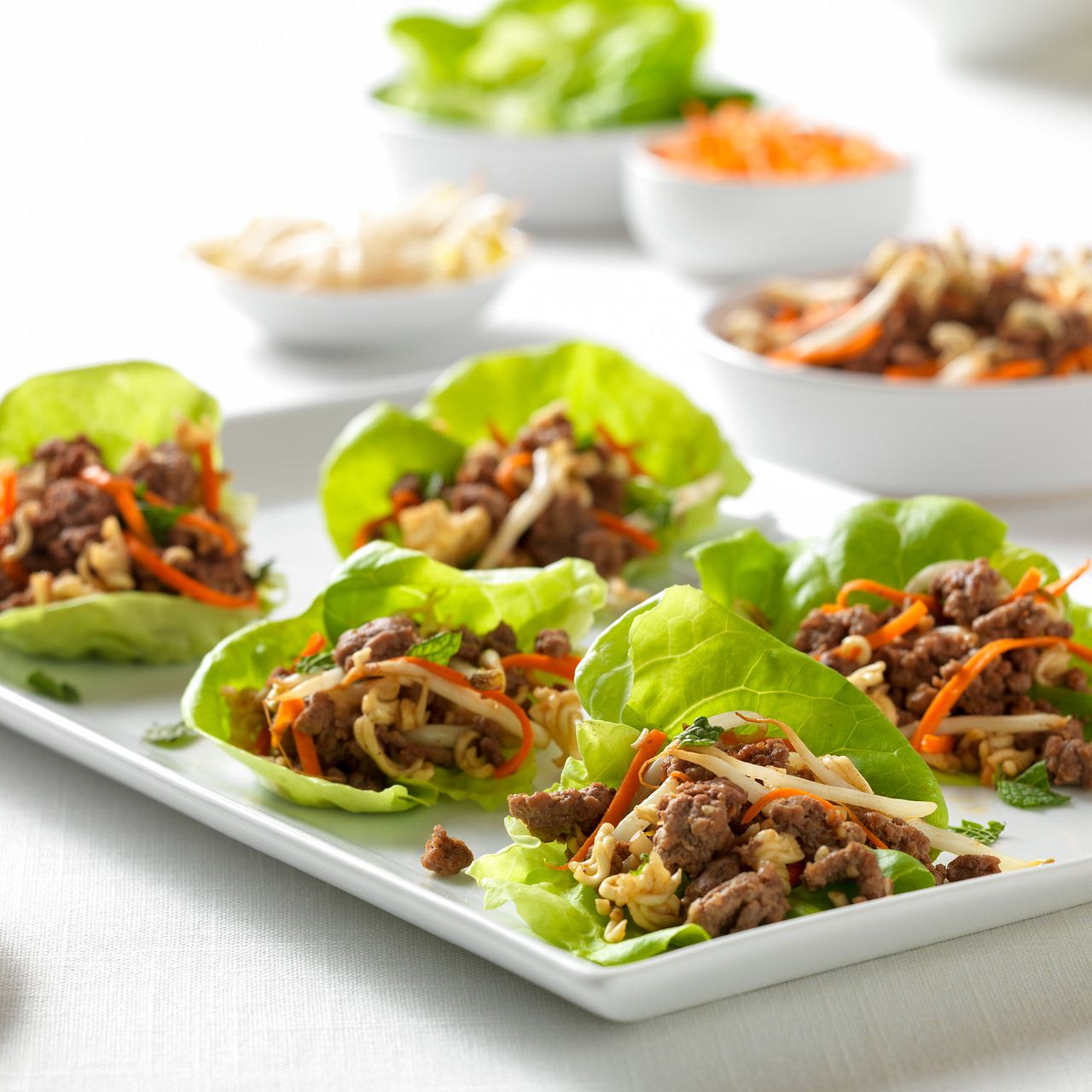 Sirloin Ramen Lettuce Bites