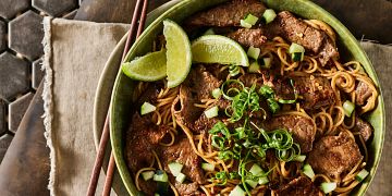 Beef Pasta with Asian Peanut Sauce - Reshoot