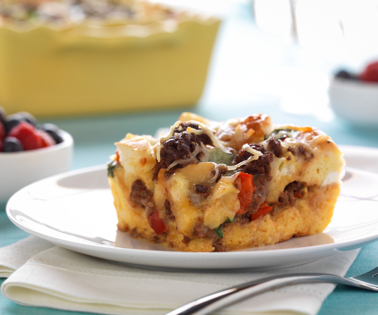 Spicy Beef Chorizo Breakfast Strata