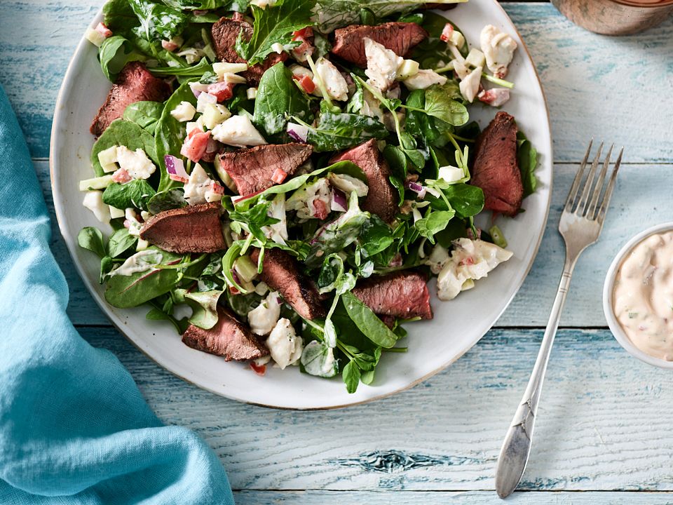 Beef Flat Iron Steak Salad with Remoulade Sauce