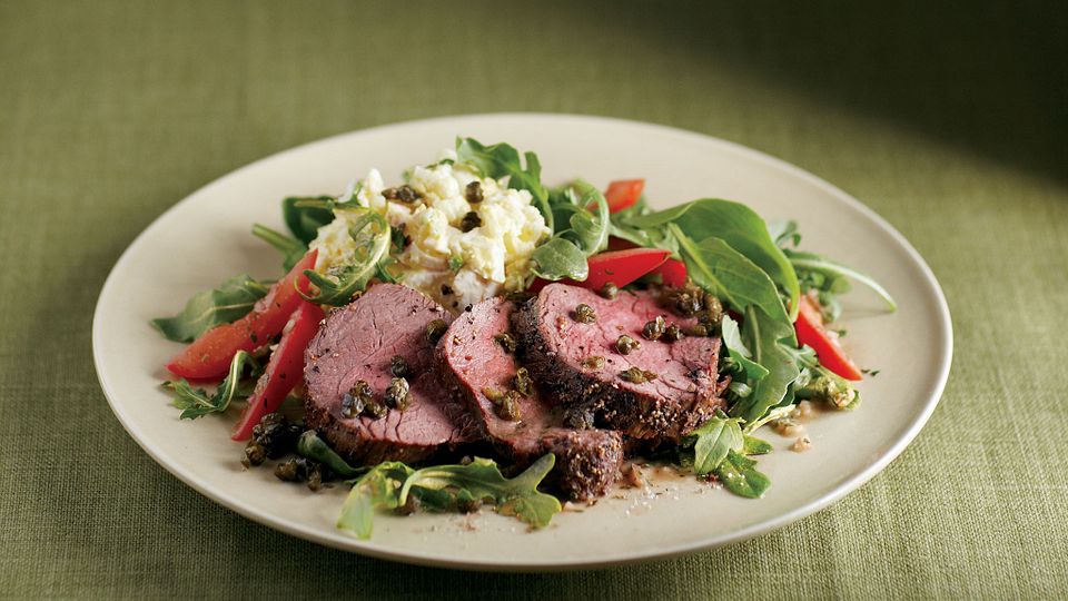 all-day steak salad with shoulder petite tender