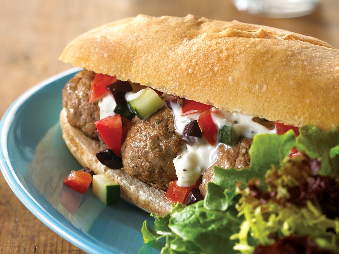 Greek Meatball Subs