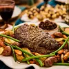Herb-Crusted Petite Roast with Fig-Onion Relish