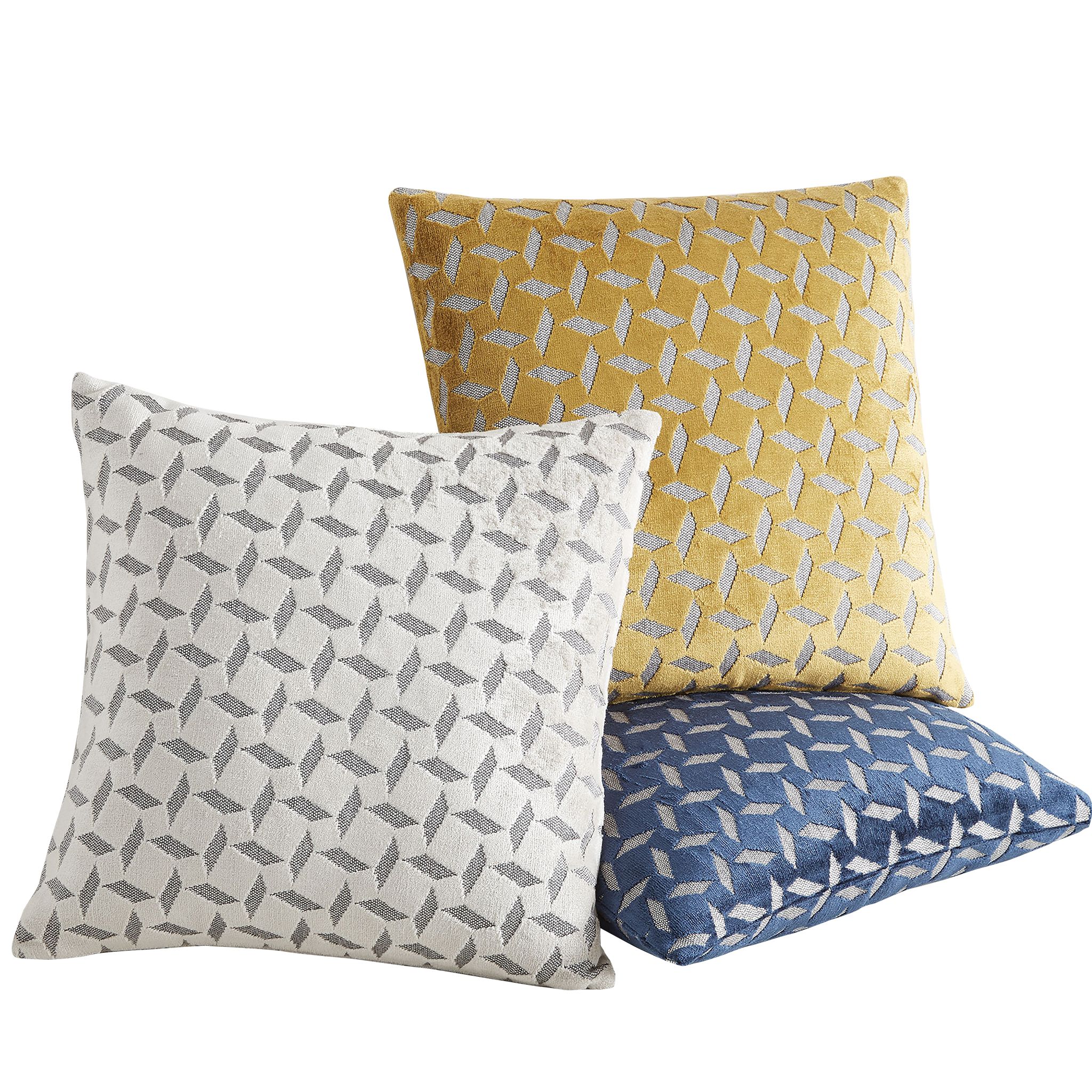 Welcome Home Pinwheel jacquard velvet pillow covers by West Elm