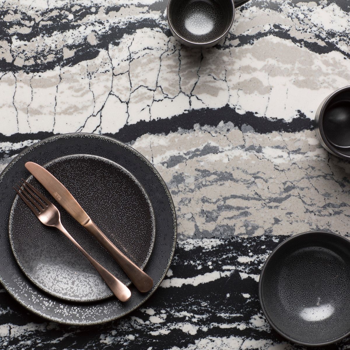 Redefine your dining space by pairing Levven with stunning dinnerware.