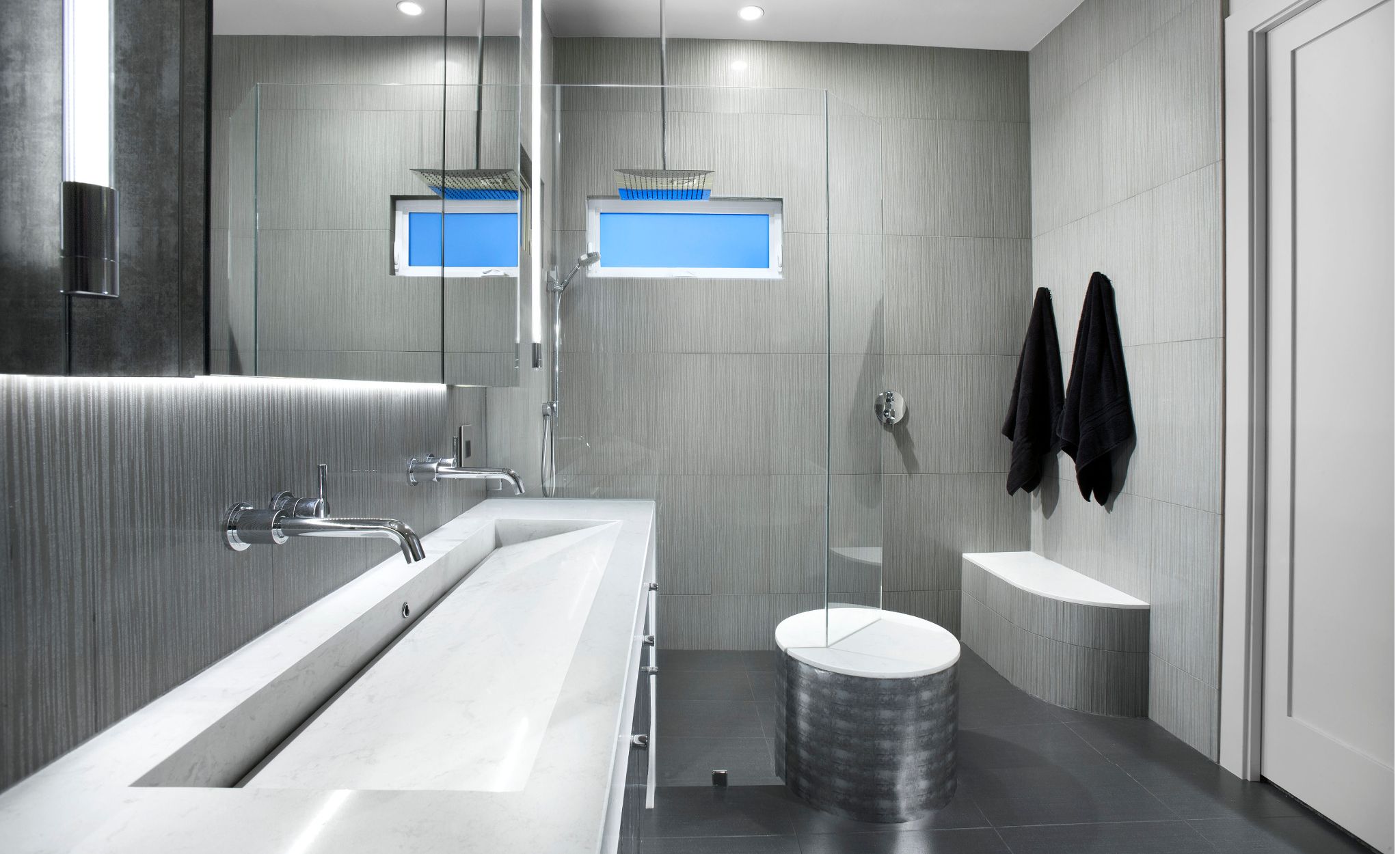 Custom Cambria trough sink using Torquay.