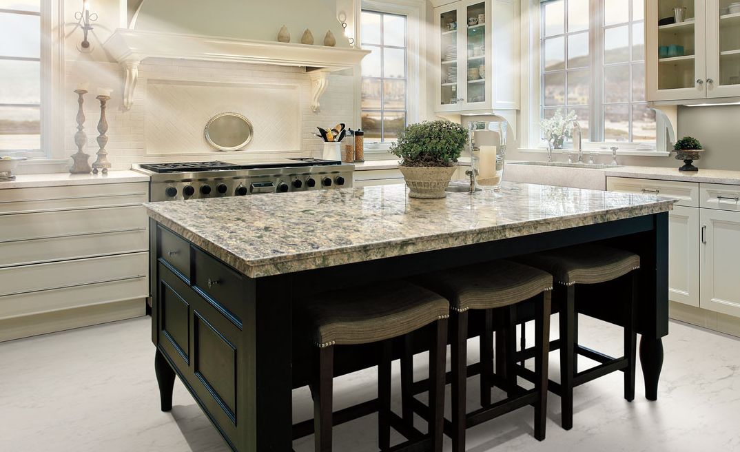 Cambria Wentwood is a stunning alternative to green granite countertops.